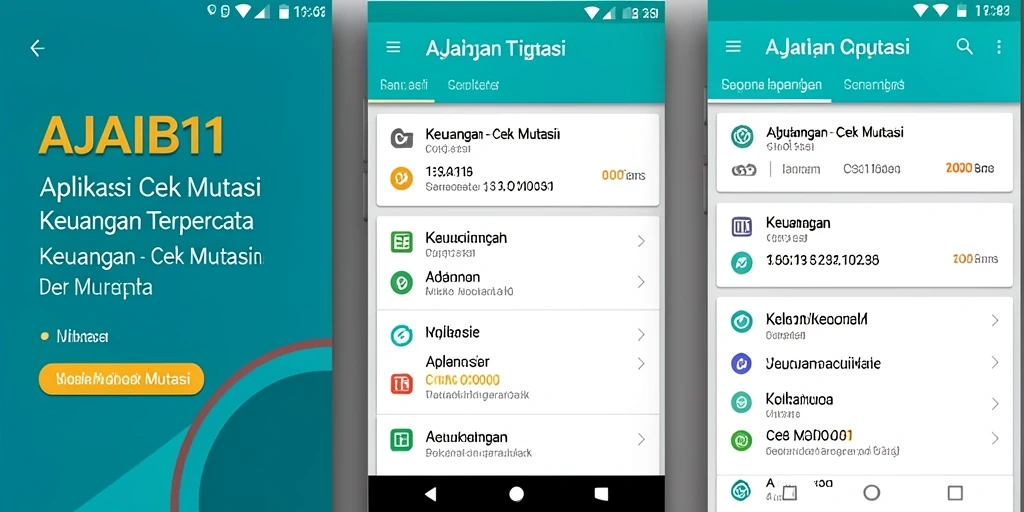 Antarmuka intuitif AJAIB11 untuk Cek Mutasi transaksi keuangan.