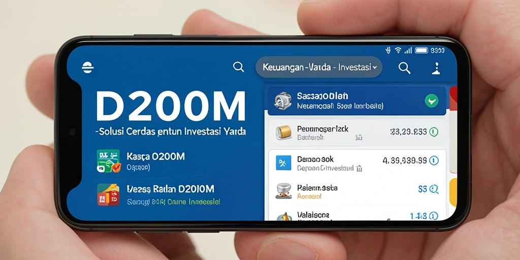 Tampilan antarmuka D200M yang modern dan intuitif untuk investasi.