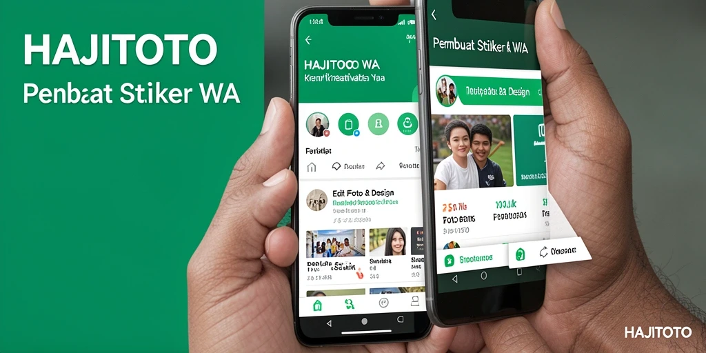 Tampilan antarmuka pembuatan stiker yang intuitif dan menarik di HAJITOTO.