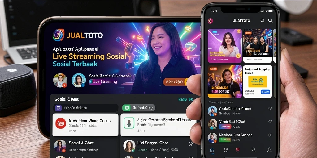Antarmuka pengguna aplikasi JUALTOTO untuk Live Streaming yang menarik dan interaktif.
